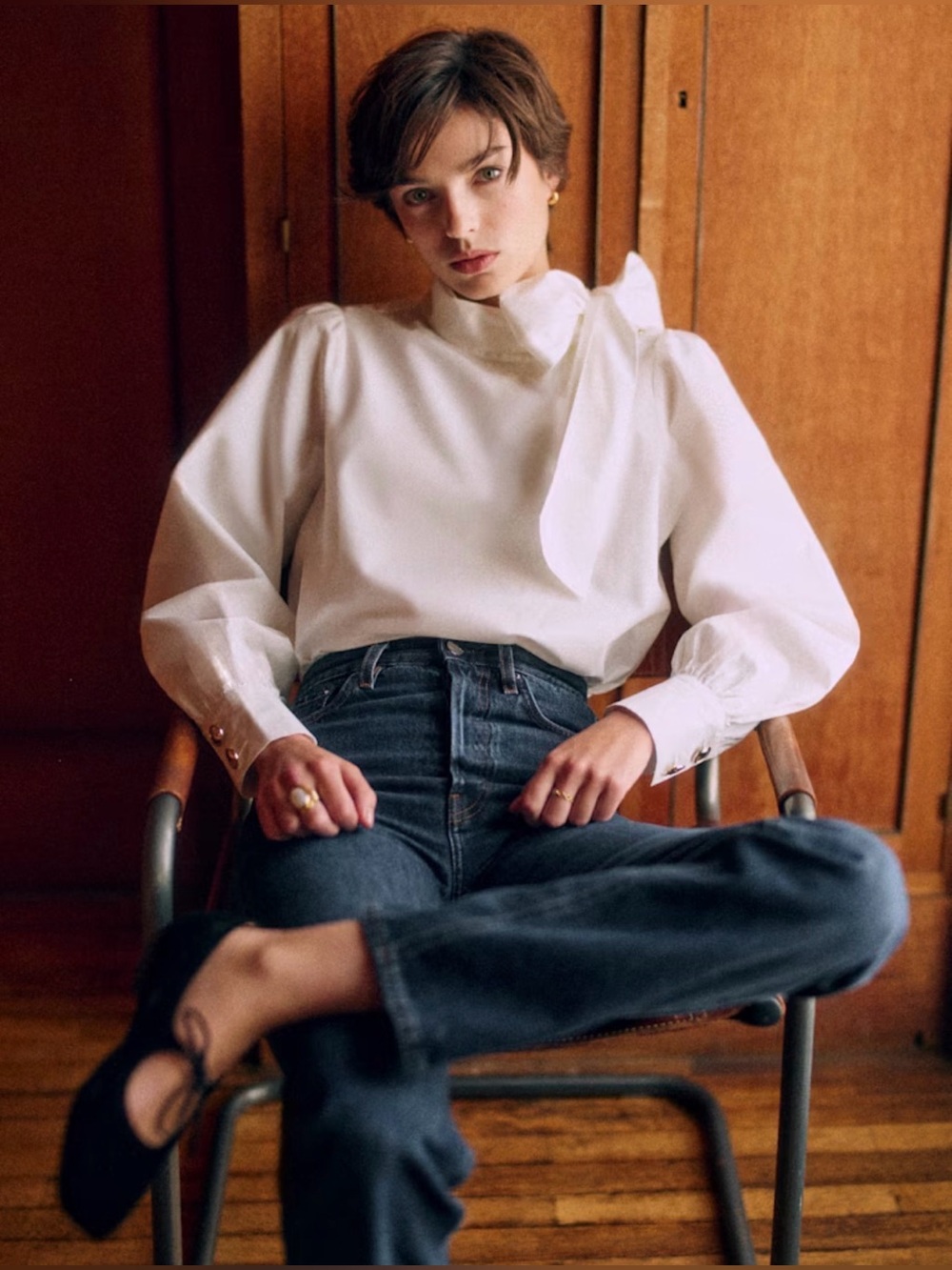 Sezane invite Maria De La Orden Coleta Shirt, Size 36/ US 4